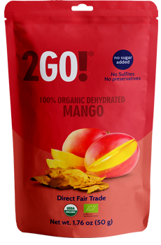 2GO: Organic Dried Mango, 1.76 oz