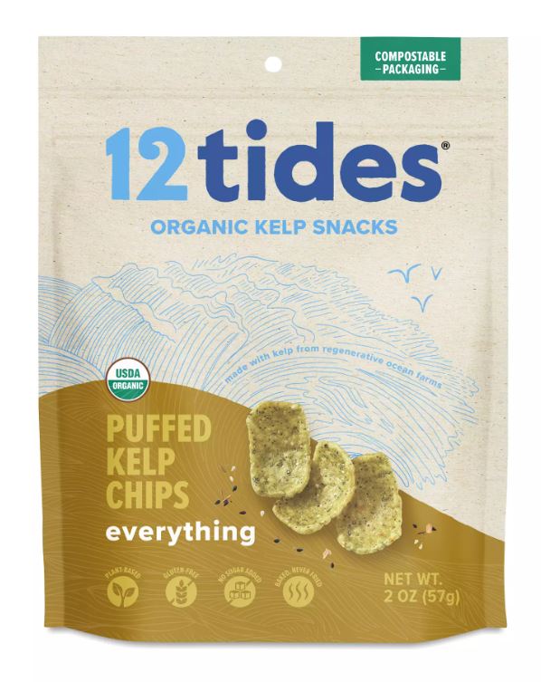 12TIDES: Organic Kelp Chips, 2 oz