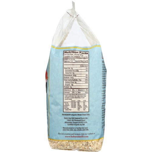 BOBS RED MILL Organic Quick Cooking Rolled Oats 32 Oz