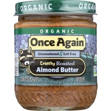 ONCE AGAIN: Organic Crunchy Almond Butter 12 oz