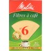 MELITTA: Coffee Filter Brown No. 6, 40 pc