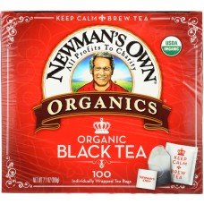 NEWMANS OWN ORGANICS: Organic Black Tea 100 Tea Bags 7.05 oz
