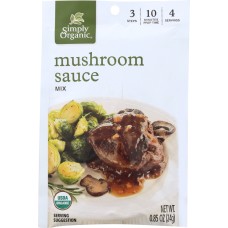 SIMPLY ORGANIC: Mushroom Sauce Mix 0.85 Oz
