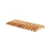 BASS BRUSHES: Comb Bamboo Striped Dark, 1 ea