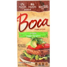 BOCA: Vegan Veggie Burgers 10 oz