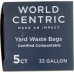 WORLD CENTRIC: 33 Gallon Compostable Bags, 5 pc