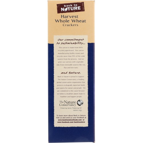 BACK TO NATURE: Harvest Whole Wheat Crackers 8.5 oz