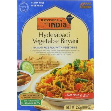 KITCHENS OF INDIA: Biryanis Hyderabadi Biryani Basmati Rice Pilaf With Vegetables 8.8 oz