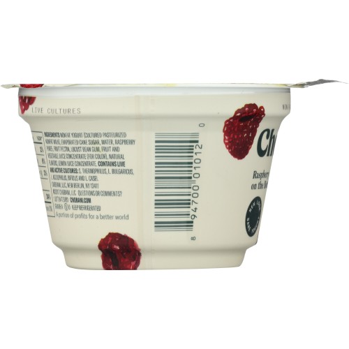 CHOBANI NonFat Greek Yogurt Raspberry on the Bottom 5.3 oz