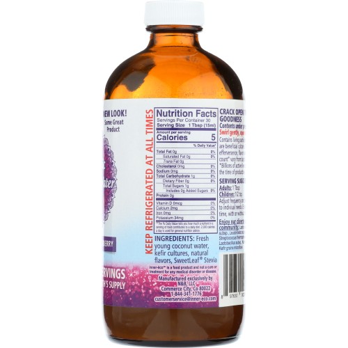 INNERECO Wild Berry Coconut Water Kefir, 15 oz