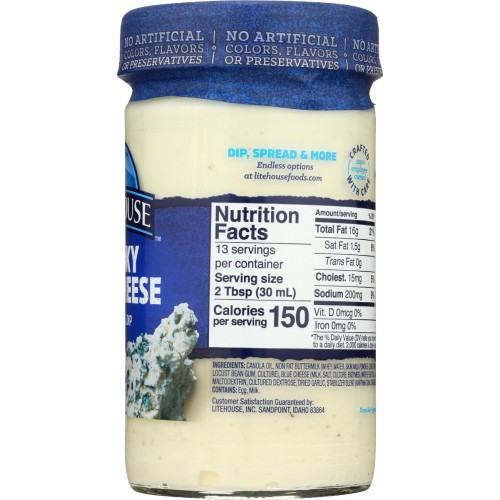 LITEHOUSE Chunky Blue Cheese Dressing and Dip, 13 oz