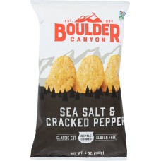 BOULDER CANYON: Sea Salt and Cracked Pepper Potato Chips 5 oz