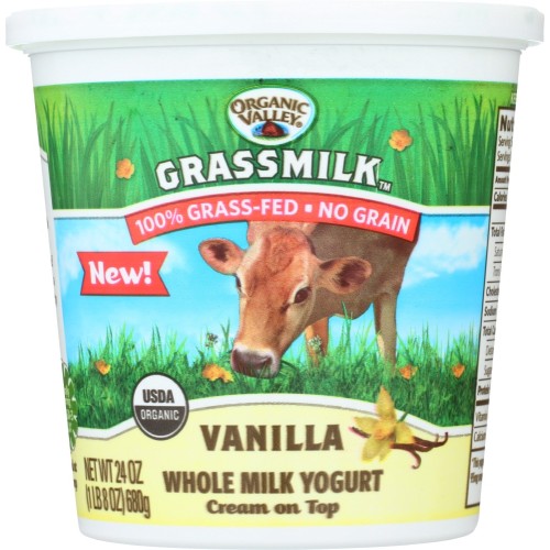 ORGANIC VALLEY Vanilla Grassmilk Yogurt Whole Milk 24 oz