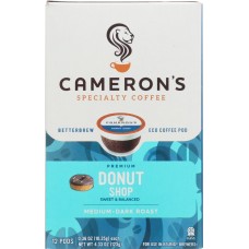 CAMERONS COFFEE: Donut Shop Coffee 12 Ct, 4.33 oz