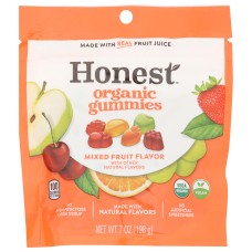 HONEST: Mixed Fruit Flavored Organic Gummies, 7 oz