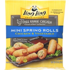 LING LING: Mini Chicken Spring Rolls, 11 oz