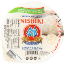 NISHIKI: Steamed White Rice, 7.4 oz NISHIKI: Steamed White Rice, 7.4 oz