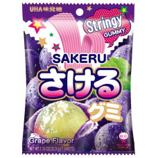 UHA MIKAKUTO: Sakeru Stringy Gummy Grape, 1.16 oz UHA MIKAKUTO: Sakeru Stringy Gummy Grape, 1.16 oz