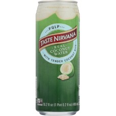 TASTE NIRVANA: Coconut Water with Pulp in Can, 16.2 oz