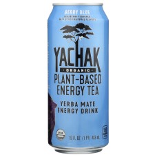 YACHAK ORGANIC: Berry Blue Yerba Mate Energy Drink, 16 fo