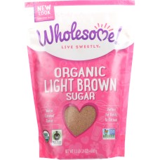 WHOLESOME SWEETENERS: Organic Light Brown Sugar, 24 oz