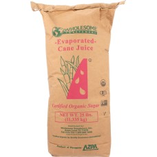 WHOLESOME: Cane Sugar Organic, 25 lb