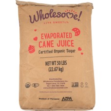 WHOLESOME SWEETENERS: Organic Cane Sugar, 50 lb