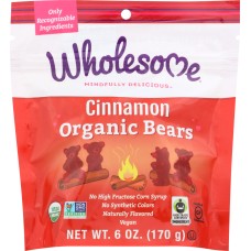 WHOLESOME: Cinnamon Organic Bears, 6 Oz
