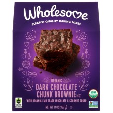WHOLESOME: Mix Brownie Dk Choc Chunk, 14 oz