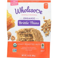 WHOLESOME: Thin Brittle Honey Roasted Nut, 3.5 oz