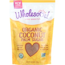 WHOLESOME SWEETENERS: Organic Coconut Palm Sugar, 16 oz