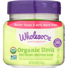 WHOLESOME SWEETENERS: Organic Stevia Jar, 6 oz