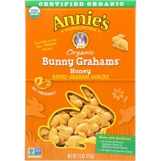 ANNIE'S HOMEGROWN: Bunny Grahams Honey Whole Grain Snacks, 7.5 oz