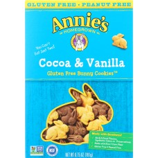 ANNIE'S HOMEGROWN: Bunny Cookies Gluten Free Cocoa and Vanilla, 6.75 oz