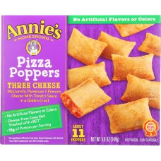 ANNIE'S HOMEGROWN: Three Cheese Pizza Poppers, 5 oz
