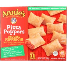 ANNIE'S HOMEGROWN: Pizza Poppers Uncured Pepperoni, 5 oz