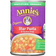 ANNIE'S HOMEGROWN: Organic Star Pasta & Chicken Soup, 14 oz
