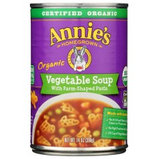 ANNIES HOMEGROWN: Soup Vegetable with Farm-Shaped Pasta, 14 oz