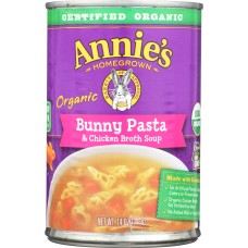 ANNIES HOMEGROWN: Soup Bunny Pasta Chicken Broth, 14 oz