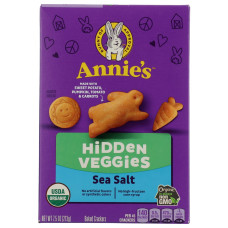 ANNIE'S HOMEGROWN: Organic Sea Salt Hidden Veggies Crackers, 7.5 oz ANNIE'S HOMEGROWN: Organic Sea Salt Hidden Veggies Crackers, 7.5 oz