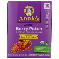ANNIE'S HOMEGROWN: Organic Berry Patch Bunny Fruit Snacks, 7 oz ANNIE'S HOMEGROWN: Organic Berry Patch Bunny Fruit Snacks, 7 oz