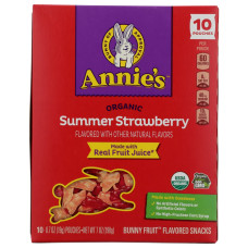 ANNIE'S HOMEGROWN: Organic Summer Strawberry Bunny Fruit Snacks, 7 oz ANNIE'S HOMEGROWN: Organic Summer Strawberry Bunny Fruit Snacks, 7 oz