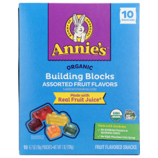 ANNIE'S HOMEGROWN: Organic Building Blocks Fruit Snacks 10ct, 7 oz ANNIE'S HOMEGROWN: Organic Building Blocks Fruit Snacks 10ct, 7 oz