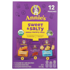 ANNIE'S HOMEGROWN: Sweet and Salty Snack Variety Pack, 10.8 oz ANNIE'S HOMEGROWN: Sweet and Salty Snack Variety Pack, 10.8 oz