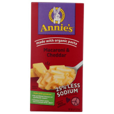 ANNIES HOMEGROWN: Macaroni & Cheese Low Sodium, 6 oz