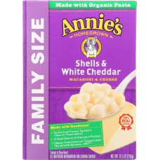 ANNIES HOMEGROWN: Mac and Cheese Shell White Cheddar, 10.5 oz