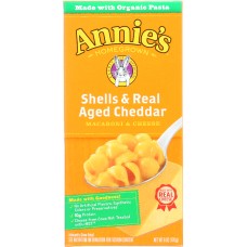 ANNIE'S HOMEGROWN: Shells and Real Aged Cheddar, 6 Oz