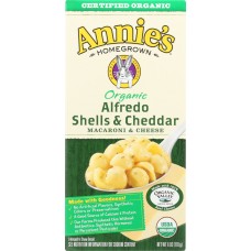 ANNIES HOMEGROWN: Mac and Cheese Shell And Alfredo, 6 oz