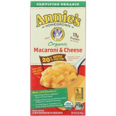 ANNIES HOMEGROWN: Organic Macaroni & Cheese More Protein, 6 oz