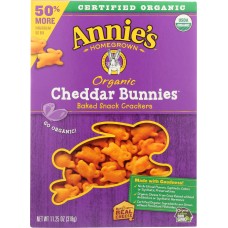 ANNIES HOMEGROWN: Organic Cheddar Bunnies Snack Crackers, 11.25 oz